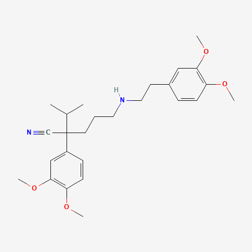 2-(3,4-dimethoxyphenyl)-5-[2-(3,4-dimethoxyphenyl)ethylamino]-2-propan-2-ylpentanenitrile (CAS: 67018-85-3) - Related Chemical Product