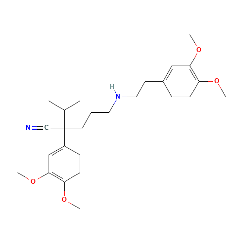 2-(3,4-dimethoxyphenyl)-5-[2-(3,4-dimethoxyphenyl)ethylamino]-2-propan-2-ylpentanenitrile (CAS: 67018-85-3) - Related Chemical Product