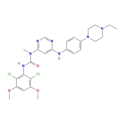 3-(2,6-dichloro-3,5-dimethoxyphenyl)-1-[6-[4-(4-ethylpiperazin-1-yl)anilino]pyrimidin-4-yl]-1-methylurea (CAS: 872511-34-7) - Related Chemical Product