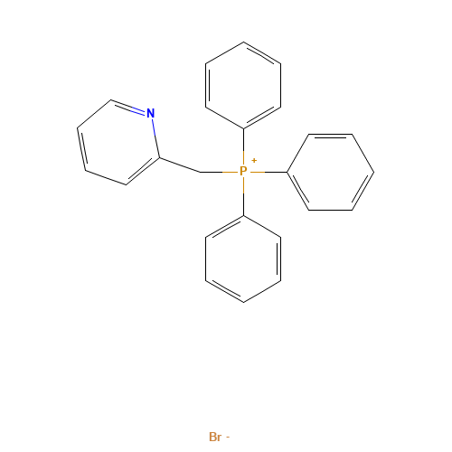 triphenyl(pyridin-2-ylmethyl)phosphanium;bromide (CAS: 73870-22-1) - Chemical Structure and Molecular Formula 