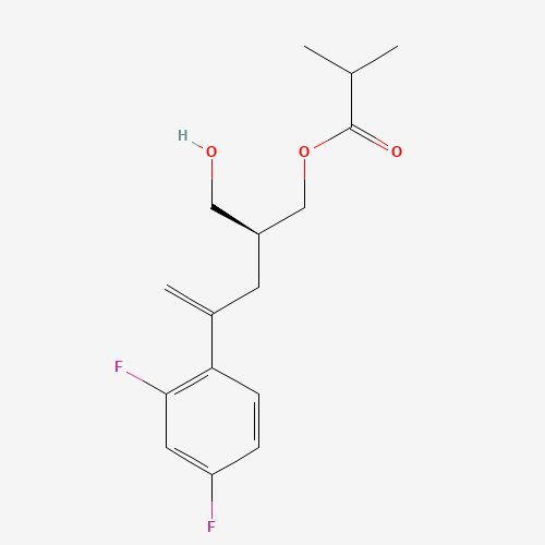 Propanoic acid, 2-methyl-, (2S)-4-(2,4-difluorophenyl)-2-(hydroxymethyl)-4-pentenyl ester (CAS: 192448-07-0) - Chemical Structure and Molecular Formula 