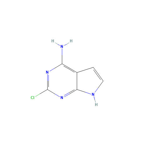 2-chloro-7H-pyrrolo[2,3-d]pyrimidin-4-amine (CAS: 1192711-88-8) - Chemical Structure and Molecular Formula 
