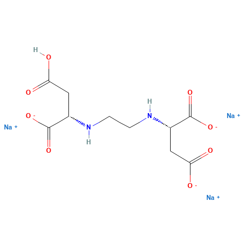 trisodium;(2S)-2-[2-[[(1S)-1-carboxy-2-carboxylatoethyl]amino]ethylamino]butanedioate (CAS: 178949-82-1) - Chemical Structure and Molecular Formula 