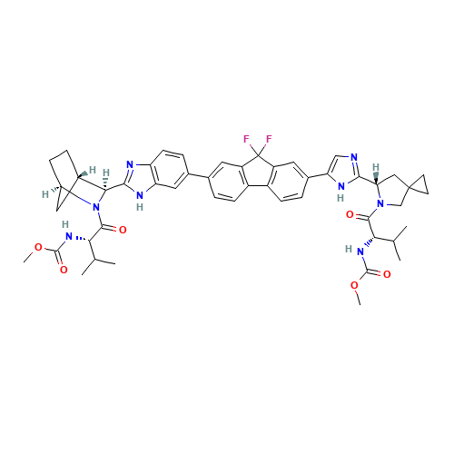Ledipasvir (CAS: 1256388-51-8) - Chemical Structure and Molecular Formula 