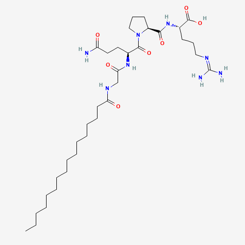 (2S)-2-[[(2S)-1-[(2S)-5-amino-2-[[2-(hexadecanoylamino)acetyl]amino]-5-oxopentanoyl]pyrrolidine-2-carbonyl]amino]-5-(diaminomethylideneamino)pentanoic acid (CAS: 221227-05-0) - Related Chemical Product