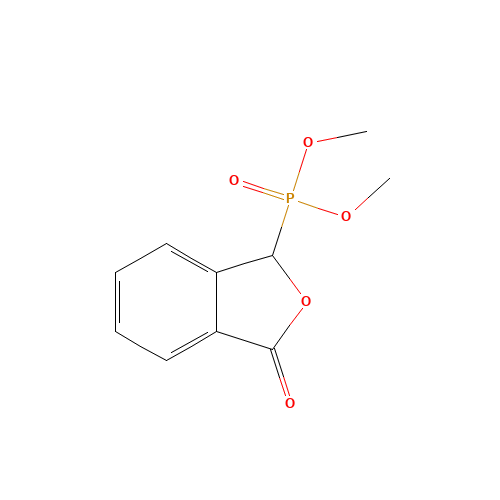3-dimethoxyphosphoryl-3H-2-benzofuran-1-one (CAS: 61260-15-9) - Chemical Structure and Molecular Formula 