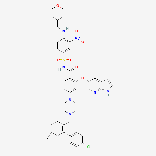 4-[4-[[2-(4-chlorophenyl)-4,4-dimethylcyclohexen-1-yl]methyl]piperazin-1-yl]-N-[3-nitro-4-(oxan-4-ylmethylamino)phenyl]sulfonyl-2-(1H-pyrrolo[2,3-b]pyridin-5-yloxy)benzamide (CAS: 1257044-40-8) - Related Chemical Product