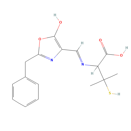2-[[(E)-(2-benzyl-5-oxo-1,3-oxazol-4-ylidene)methyl]amino]-3-methyl-3-sulfanylbutanoic acid (CAS: 3264-88-8) - Related Chemical Product