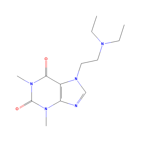 7-[2-(diethylamino)ethyl]-1,3-dimethylpurine-2,6-dione (CAS: 314-35-2) - Related Chemical Product
