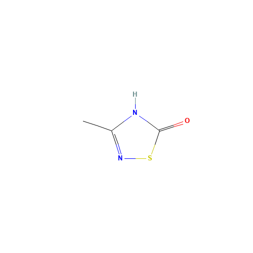 1,2,4-Thiadiazol-5(2H)-one-, 3-methyl (CAS: 3842-70-4) - Chemical Structure and Molecular Formula 