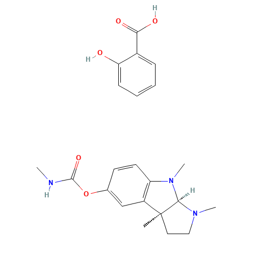 Eserine Salicylate (CAS: 57-64-7) - Chemical Structure and Molecular Formula 