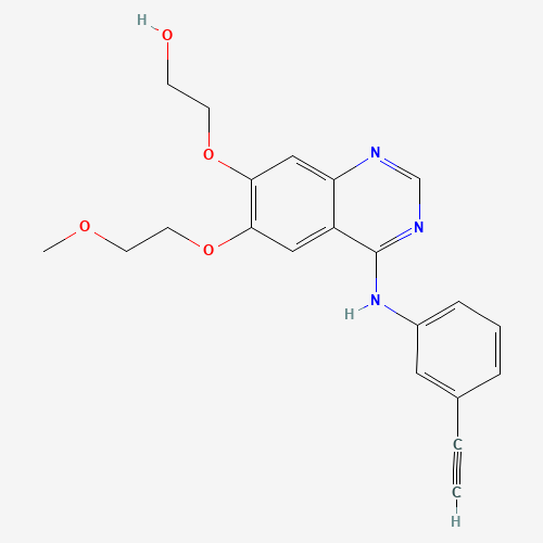 2-[4-(3-ethynylanilino)-6-(2-methoxyethoxy)quinazolin-7-yl]oxyethanol (CAS: 183320-29-8) - Related Chemical Product