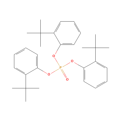 tris(2-tert-butylphenyl) phosphate (CAS: 28777-70-0) - Chemical Structure and Molecular Formula 