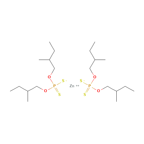 zinc;bis(2-methylbutoxy)-sulfanylidene-sulfido-$l^{5}-phosphane (CAS: 64191-10-2) - Related Chemical Product