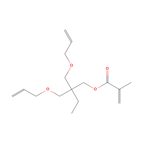 2,2-bis(prop-2-enoxymethyl)butyl 2-methylprop-2-enoate (CAS: 20241-99-0) - Chemical Structure and Molecular Formula 