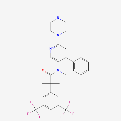 2-[3,5-bis(trifluoromethyl)phenyl]-N,2-dimethyl-N-[4-(2-methylphenyl)-6-(4-methylpiperazin-1-yl)pyridin-3-yl]propanamide (CAS: 290297-26-6) - Related Chemical Product