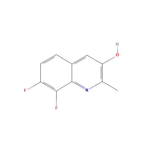 7,8-difluoro-2-methylquinolin-3-ol (CAS: 1314012-50-4) - Chemical Structure and Molecular Formula 