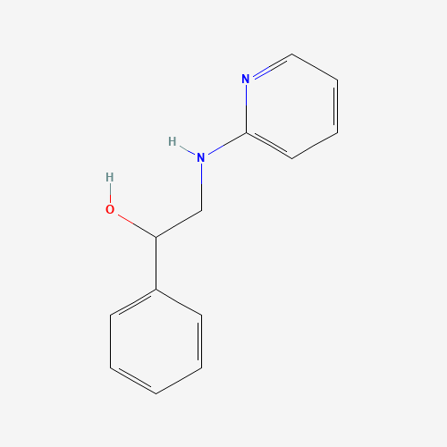 1-phenyl-2-(pyridin-2-ylamino)ethanol (CAS: 553-69-5) - Chemical Structure and Molecular Formula 