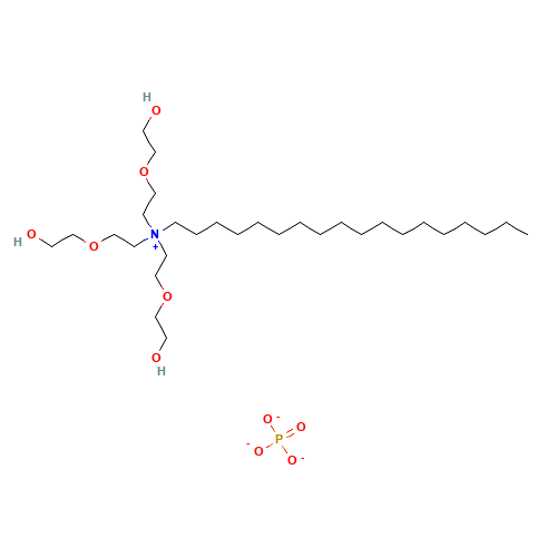 tris[2-(2-hydroxyethoxy)ethyl]-octadecylazanium;phosphate (CAS: 58069-11-7) - Related Chemical Product