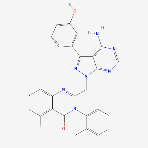 2-[[4-amino-3-(3-hydroxyphenyl)pyrazolo[3,4-d]pyrimidin-1-yl]methyl]-5-methyl-3-(2-methylphenyl)quinazolin-4-one (CAS: 900185-02-6) - Related Chemical Product