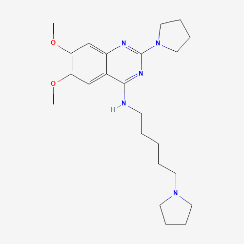 6,7-dimethoxy-2-pyrrolidin-1-yl-N-(5-pyrrolidin-1-ylpentyl)quinazolin-4-amine (CAS: 1620401-82-2) - Related Chemical Product