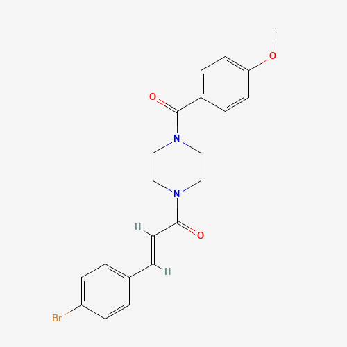 (E)-3-(4-bromophenyl)-1-[4-(4-methoxybenzoyl)piperazin-1-yl]prop-2-en-1-one (CAS: 1599432-08-2) - Related Chemical Product