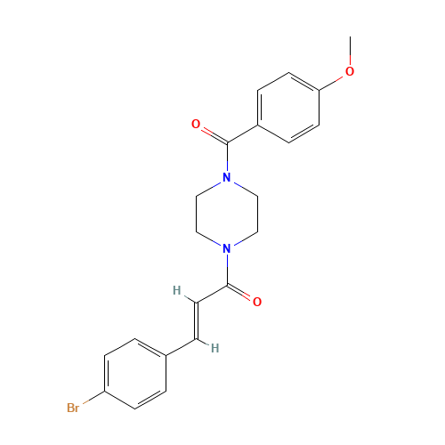 (E)-3-(4-bromophenyl)-1-[4-(4-methoxybenzoyl)piperazin-1-yl]prop-2-en-1-one (CAS: 1599432-08-2) - Related Chemical Product
