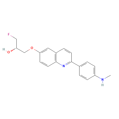 (S)-1-fluoro-3-((2-(4-(methylamino)phenyl)quinolin-6-yl)oxy)propan-2-ol (CAS: 1707146-94-8) - Related Chemical Product