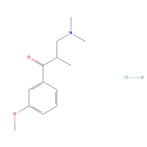 3-(dimethylamino)-1-(3-methoxyphenyl)-2-methylpropan-1-one (CAS: 37951-53-4) - Chemical Structure and Molecular Formula 