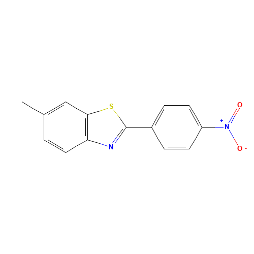 6-methyl-2-(4-nitrophenyl)-1,3-benzothiazole (CAS: 488722-57-2) - Chemical Structure and Molecular Formula 