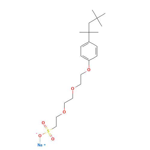 sodium;2-[2-[2-[4-(2,4,4-trimethylpentan-2-yl)phenoxy]ethoxy]ethoxy]ethanesulfonate (CAS: 2917-94-4) - Related Chemical Product