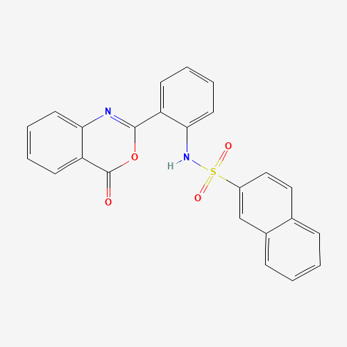 N-[2-(4-oxo-3,1-benzoxazin-2-yl)phenyl]naphthalene-2-sulfonamide (CAS: 10128-55-9) - Related Chemical Product