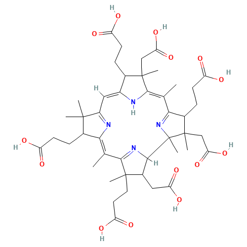 3-[(1R,2S,3S,5Z,7S,8S,13S,17R,18R,19R)-3,13,17-tris(2-carboxyethyl)-2,7,18-tris(carboxymethyl)-1,2,5,7,12,12,15,17-octamethyl-3,8,13,18,19,22-hexahydrocorrin-8-yl]propanoic acid (CAS: 23599-55-5) - Related Chemical Product