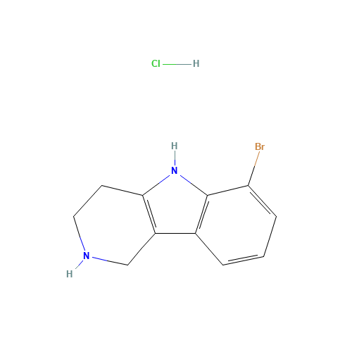 6-bromo-2,3,4,5-tetrahydro-1H-pyrido[4,3-b]indole;hydrochloride (CAS: 1059630-11-3) - Chemical Structure and Molecular Formula 