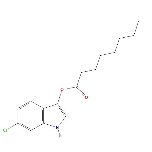 (6-chloro-1H-indol-3-yl) octanoate (CAS: 159954-35-5) - Chemical Structure and Molecular Formula 