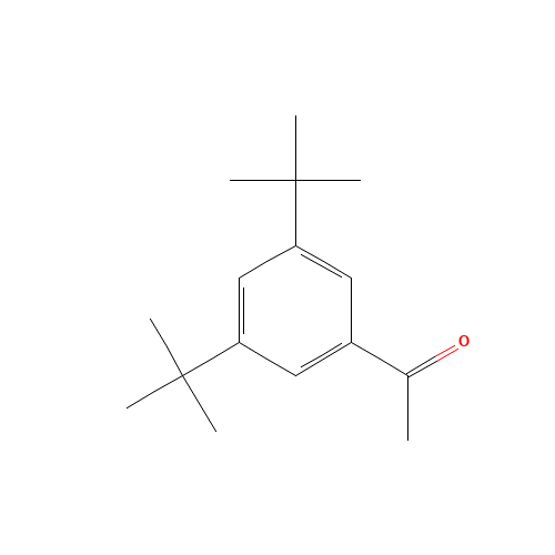 1-(3,5-ditert-butylphenyl)ethanone (CAS: 1756-31-6) - Chemical Structure and Molecular Formula 