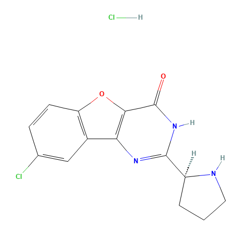 8-chloro-2-[(2S)-pyrrolidin-2-yl]-1H-[1]benzofuro[3,2-d]pyrimidin-4-one;hydrochloride (CAS: 1169562-71-3) - Related Chemical Product