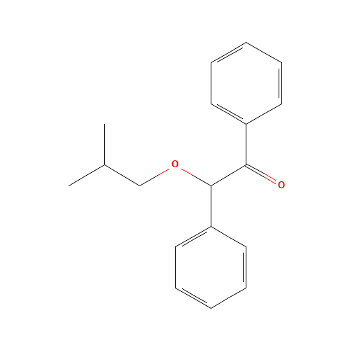 2-(2-methylpropoxy)-1,2-diphenylethanone (CAS: 22499-12-3) - Chemical Structure and Molecular Formula 