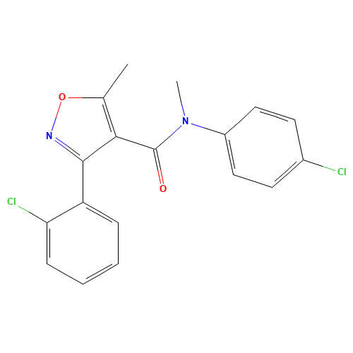 3-(2-chlorophenyl)-N-(4-chlorophenyl)-N,5-dimethyl-1,2-oxazole-4-carboxamide (CAS: 1197300-24-5) - Related Chemical Product