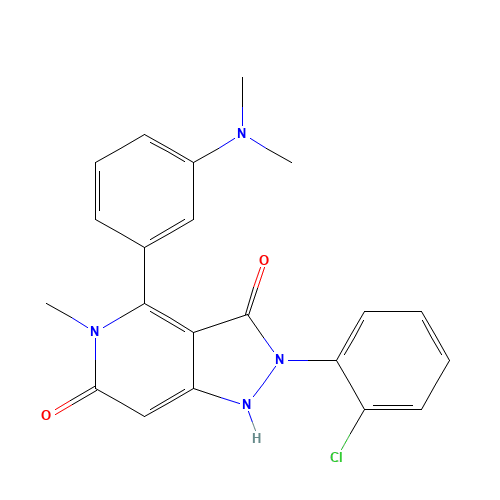 2-(2-chlorophenyl)-4-[3-(dimethylamino)phenyl]-5-methyl-1H-pyrazolo[4,3-c]pyridine-3,6-dione (CAS: 1218942-37-0) - Related Chemical Product