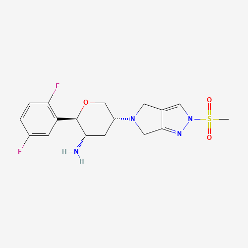 (2R,3S,5R)-2-(2,5-difluorophenyl)-5-(2-methylsulfonyl-4,6-dihydropyrrolo[3,4-c]pyrazol-5-yl)oxan-3-amine (CAS: 1226781-44-7) - Related Chemical Product
