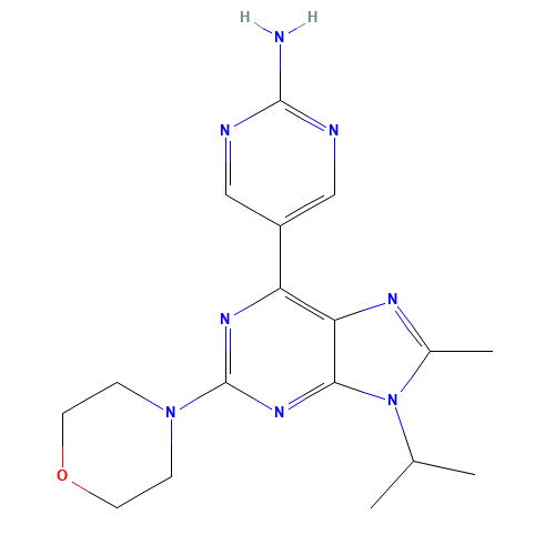 5-(8-methyl-2-morpholin-4-yl-9-propan-2-ylpurin-6-yl)pyrimidin-2-amine (CAS: 1246560-33-7) - Related Chemical Product