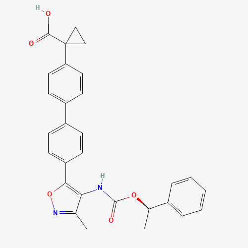 1-[4-[4-[3-methyl-4-[[(1R)-1-phenylethoxy]carbonylamino]-1,2-oxazol-5-yl]phenyl]phenyl]cyclopropane-1-carboxylic acid (CAS: 1257213-50-5) - Related Chemical Product