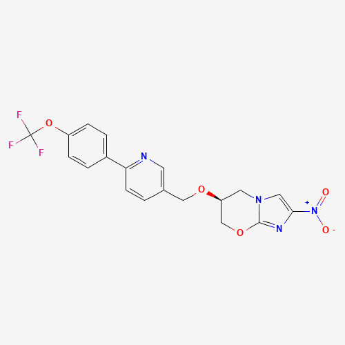 (6S)-2-nitro-6-[[6-[4-(trifluoromethoxy)phenyl]pyridin-3-yl]methoxy]-6,7-dihydro-5H-imidazo[2,1-b][1,3]oxazine (CAS: 1257426-19-9) - Related Chemical Product