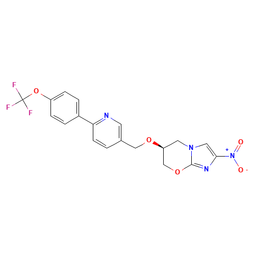 (6S)-2-nitro-6-[[6-[4-(trifluoromethoxy)phenyl]pyridin-3-yl]methoxy]-6,7-dihydro-5H-imidazo[2,1-b][1,3]oxazine (CAS: 1257426-19-9) - Related Chemical Product