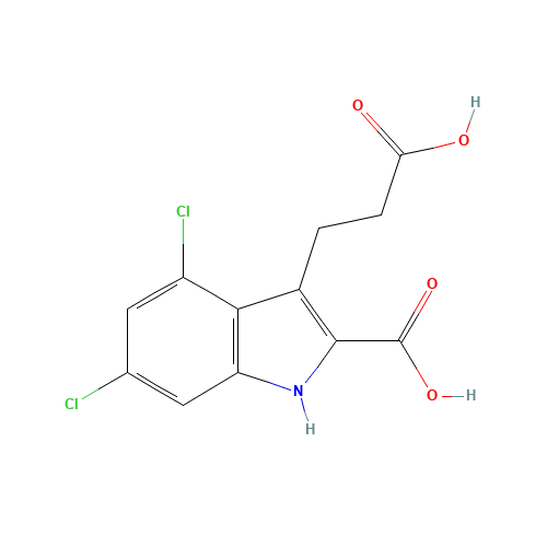 3-(2-carboxyethyl)-4,6-dichloro-1H-indole-2-carboxylic acid (CAS: 130798-51-5) - Related Chemical Product
