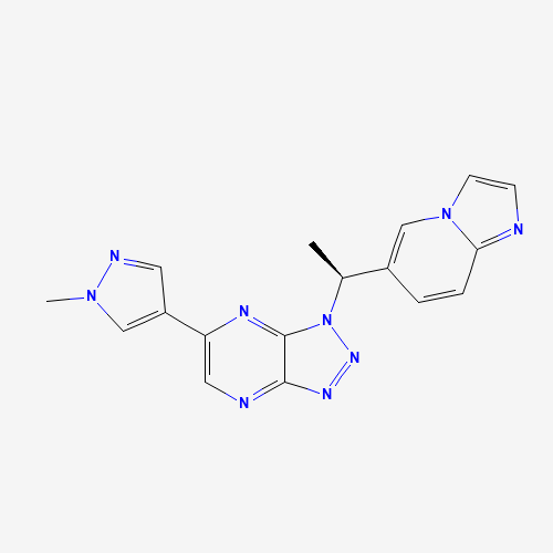 3-[(1S)-1-imidazo[1,2-a]pyridin-6-ylethyl]-5-(1-methylpyrazol-4-yl)triazolo[4,5-b]pyrazine (CAS: 1313725-88-0) - Related Chemical Product