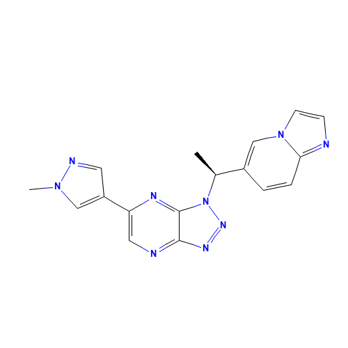 3-[(1S)-1-imidazo[1,2-a]pyridin-6-ylethyl]-5-(1-methylpyrazol-4-yl)triazolo[4,5-b]pyrazine (CAS: 1313725-88-0) - Related Chemical Product