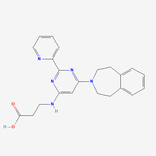 3-[[2-pyridin-2-yl-6-(1,2,4,5-tetrahydro-3-benzazepin-3-yl)pyrimidin-4-yl]amino]propanoic acid (CAS: 1373422-53-7) - Related Chemical Product