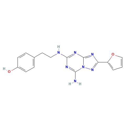 4-[2-[[7-amino-2-(furan-2-yl)-[1,2,4]triazolo[1,5-a][1,3,5]triazin-5-yl]amino]ethyl]phenol (CAS: 139180-30-6) - Related Chemical Product